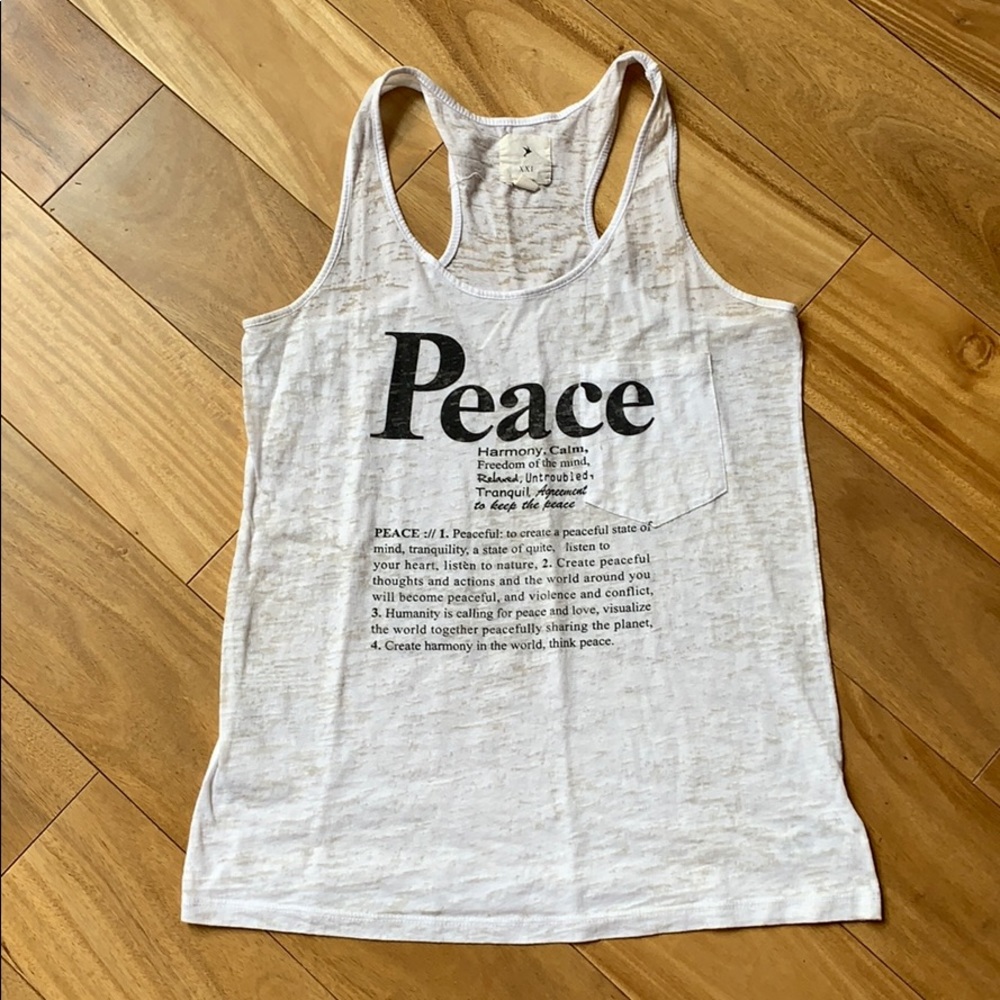 Forever 21 white peace tank top